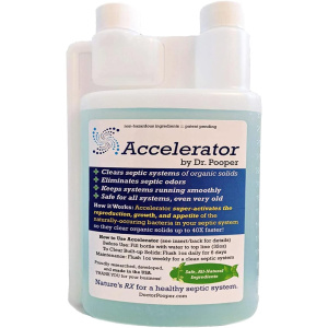 Dr. Pooper Accelerator Septic Tank Treatment – Environment-Friendly Septic System Maintenance Liquid – Eliminates Odors – Clears Organic Solids in Tanks & Drain Fields – Safe for All Septic Systems  Health & Household